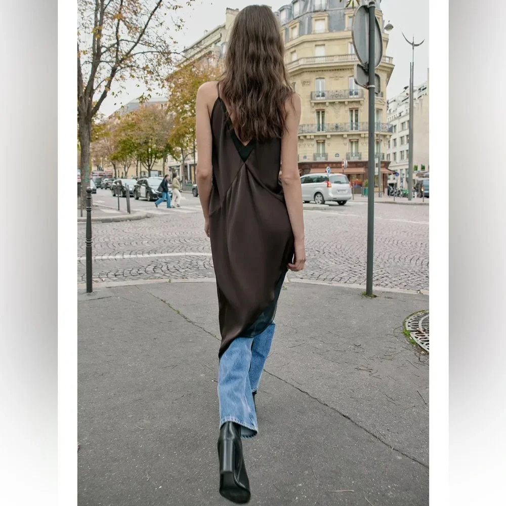 New Zara satin lace dress - Picture 4 of 7